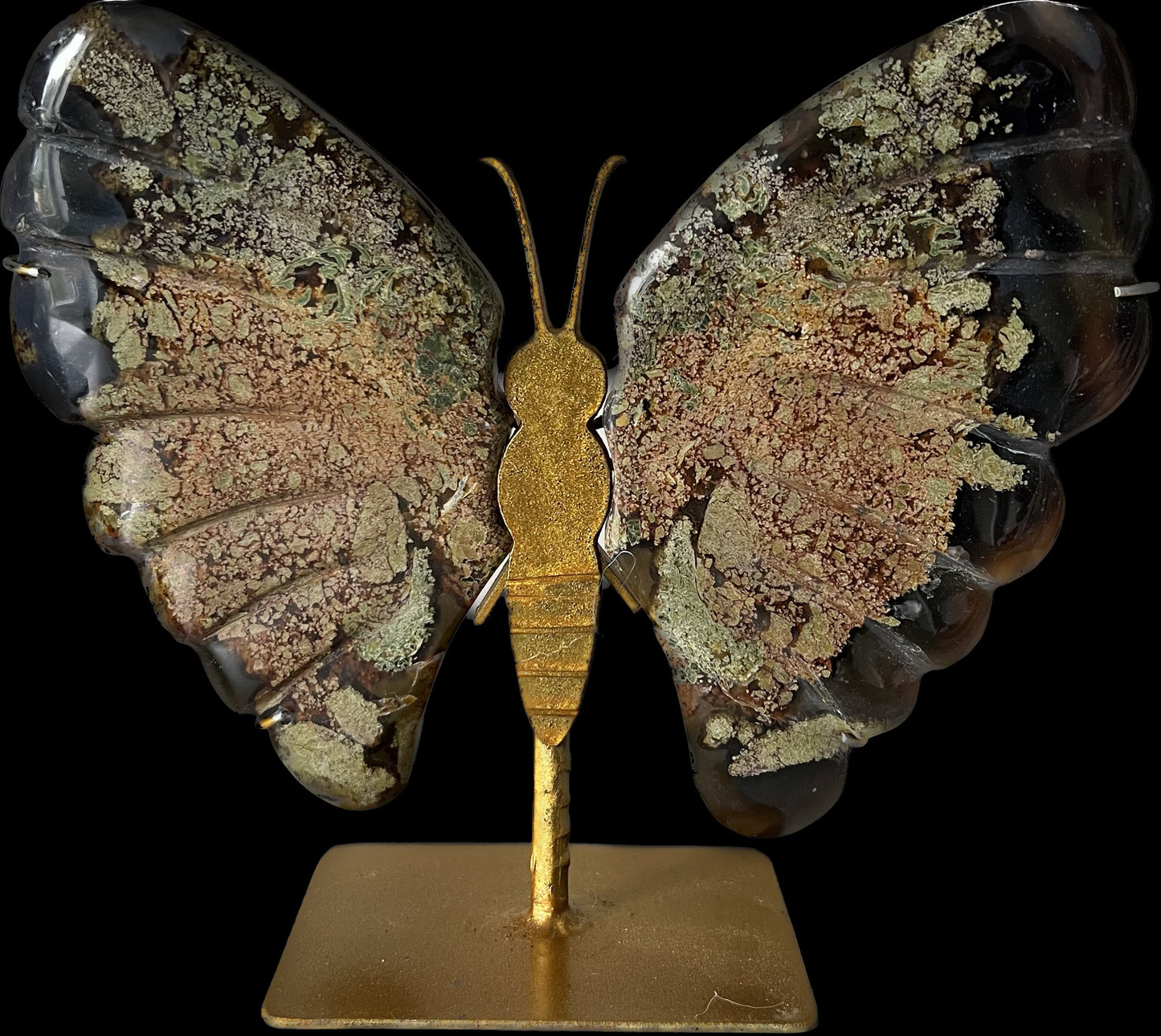 Agaat/Jaspis vlinder op standaard