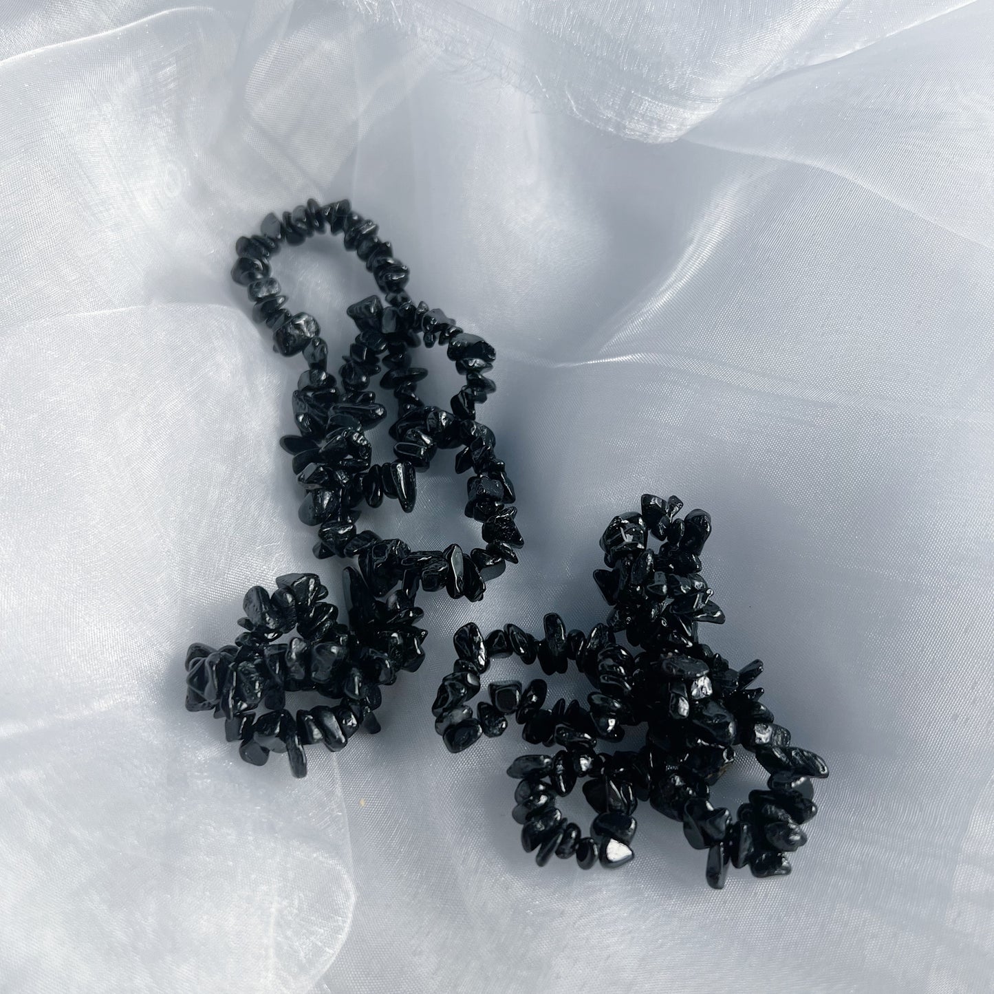 Zwarte toermalijn - splitarmband