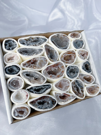 Kleine agaat geodes - doos 2