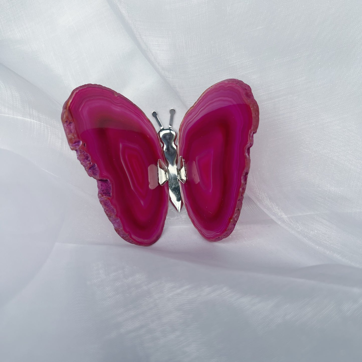 Agaat vlinder - roze 1