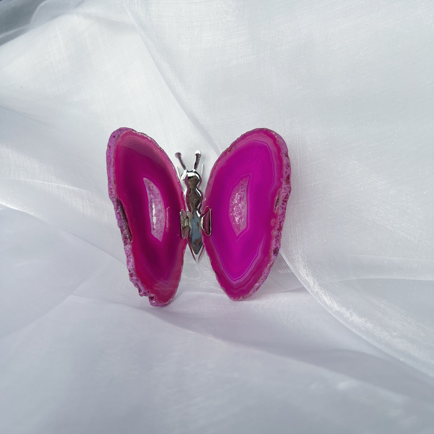 Agaat vlinder - roze 2